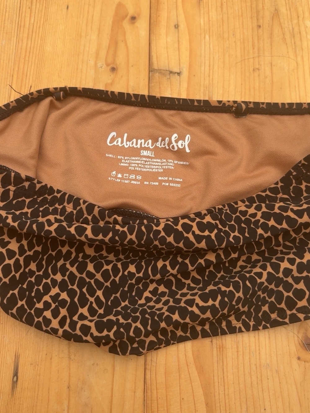 Cabana del Sol Brown Leopard Print Bikini top